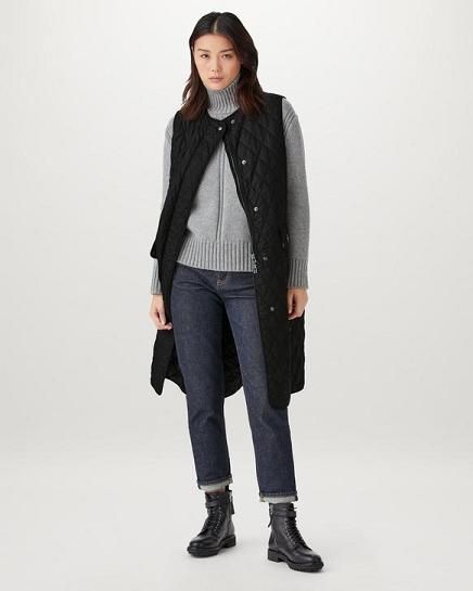 Gilet Belstaff Femme Annie Noir Nylon Soldes IE1283649